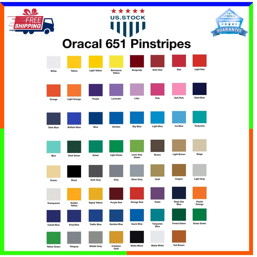 Oracal 651 Vinyl Pinstriping Tape 1/4 Inch Copper Stripe Decal Sticker