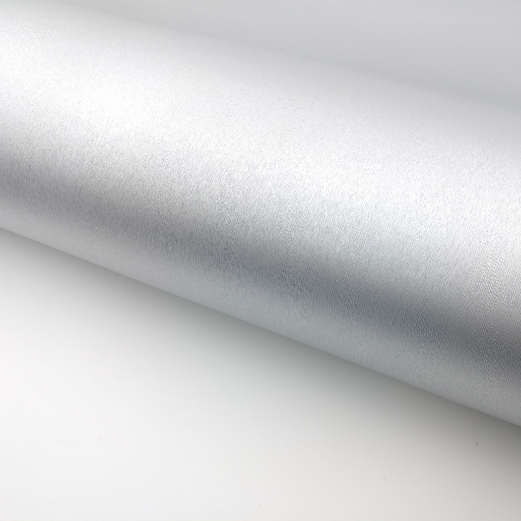 Peel & Stick Brushed Metallic Contact Paper Silver for Cabinet Shelf Liner