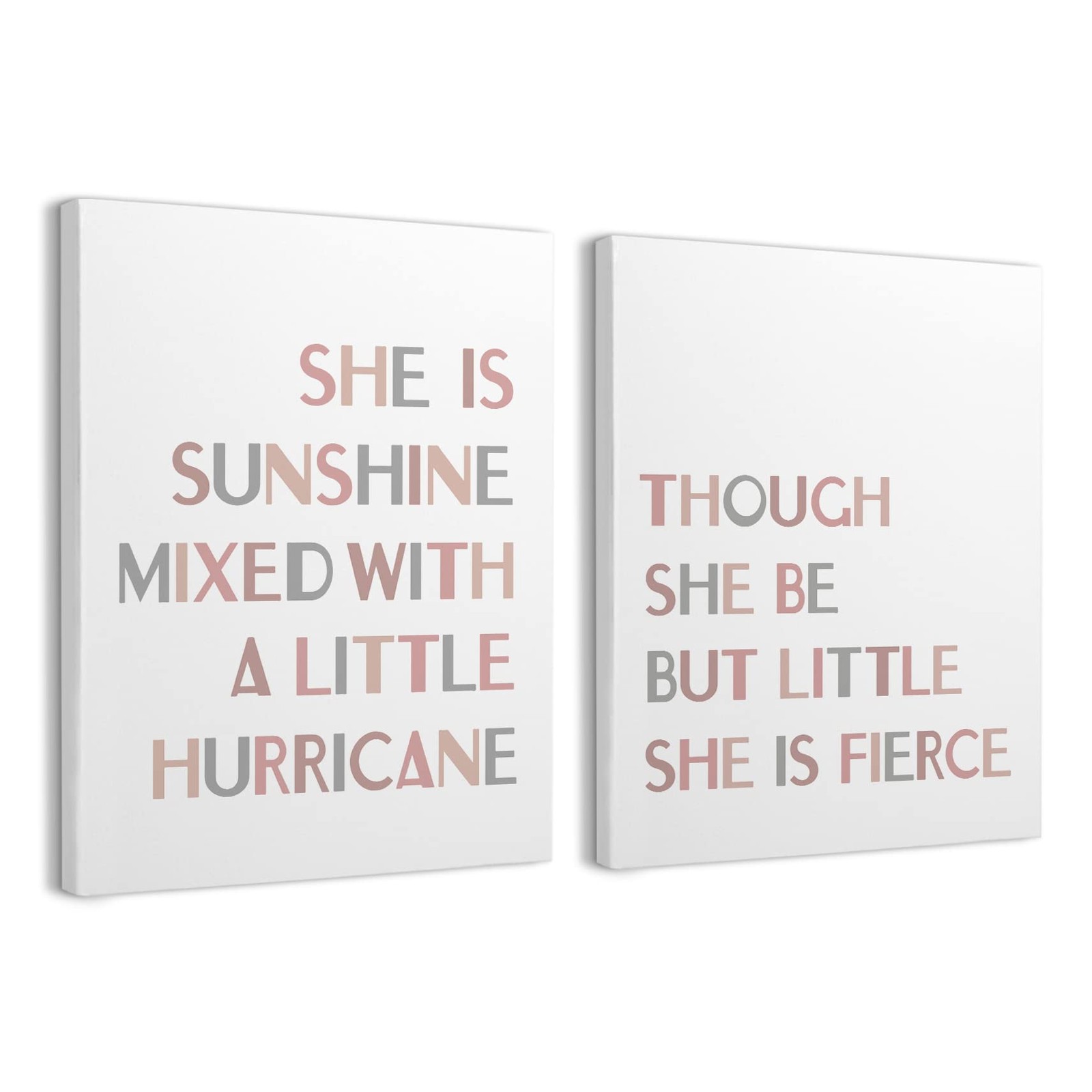 Though She Be But Little She is Fierce Framed Canvas Wall Art Decor 11×14 inc…