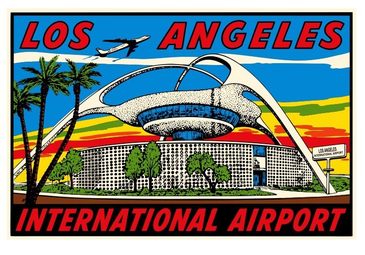 Los Angeles Vintage Style Sticker Decal R8504