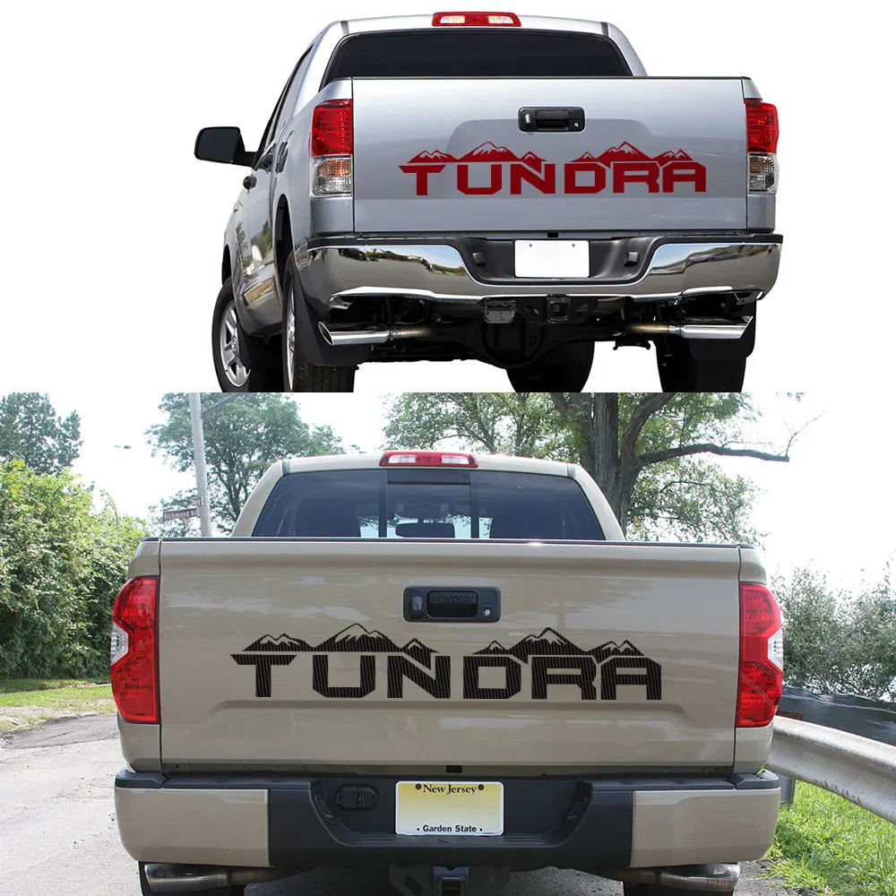 Aftermarket Mountain Tailgate & Rear Tail Decal for Toyota Tundra | Glossy Vinyl