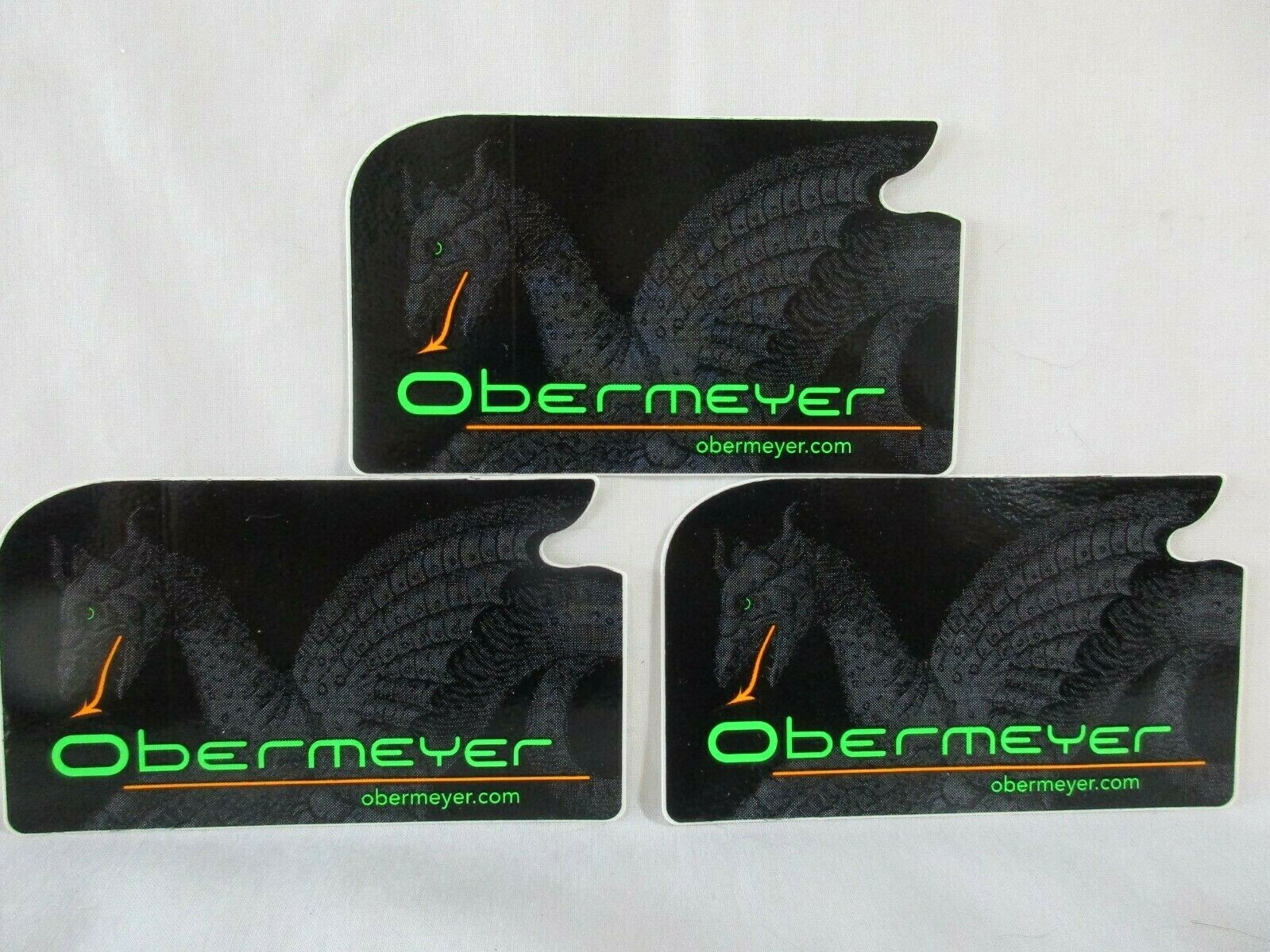 Lot of 3 OBERMEYER Clothing Stickers Decals Labels 3.5"Wide X 2.0"Tall
