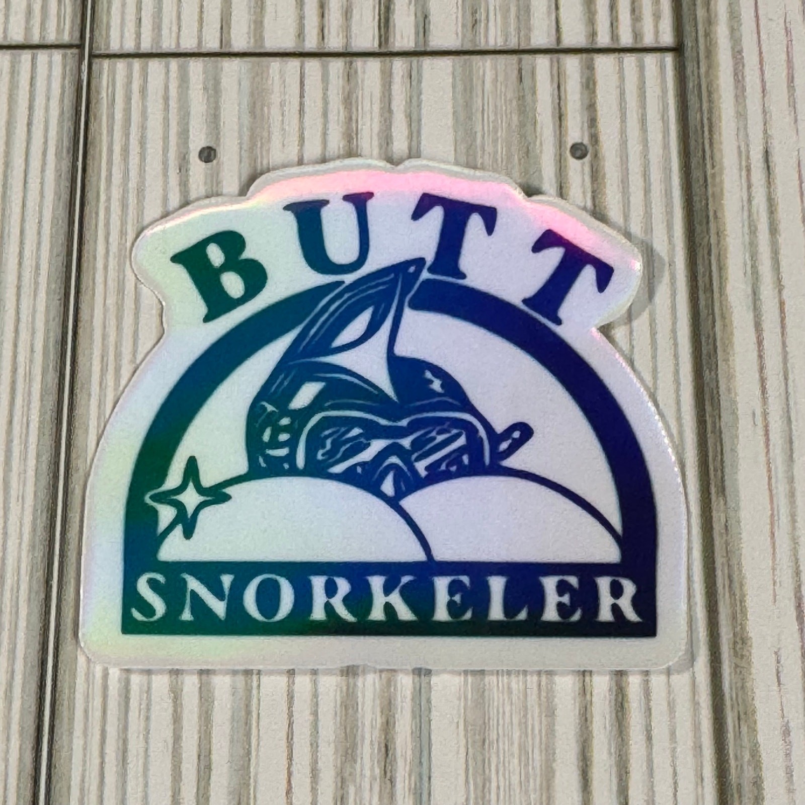 Butt Snorkeler Adult Sticker Water & UV Resistant 3"
