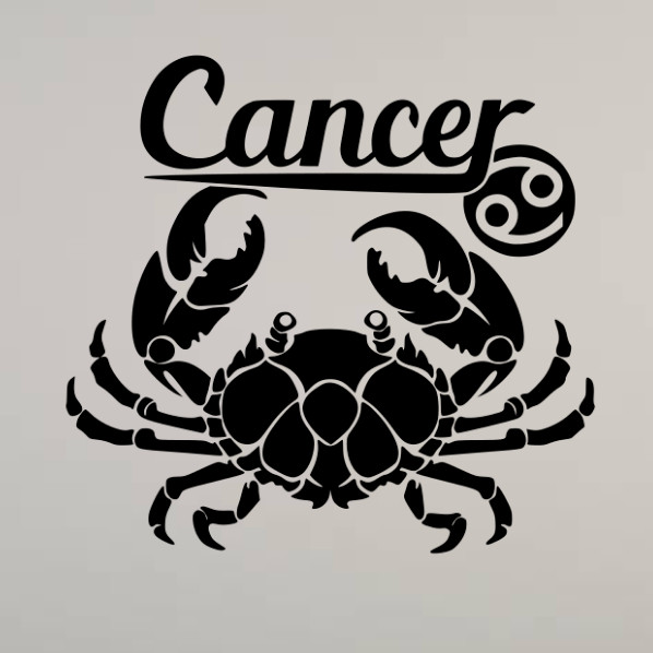 CANCER – ZODIAC SIGN SYMBOL – 22" WALL VINYL DECAL STICKER – COLOR CHOICE