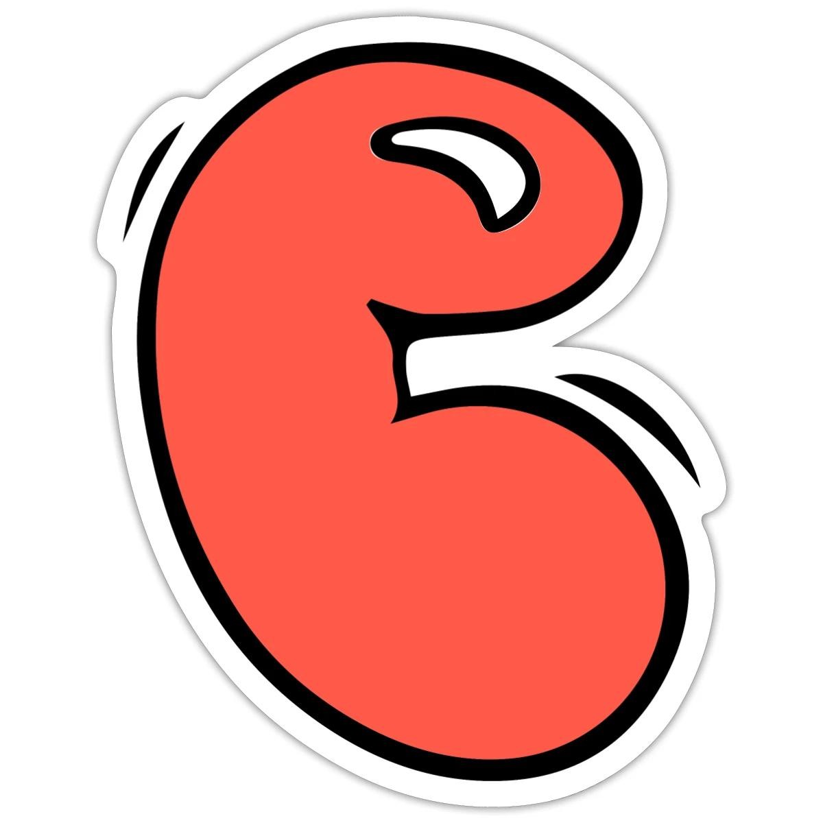 Graffiti Monogram Letter C with Chubby Bubblestyle Sticker, max. 4 x 4"