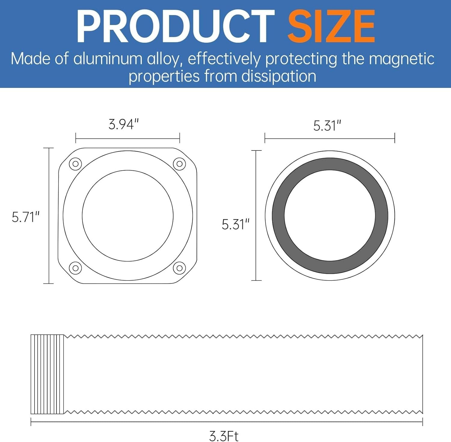 Magnetic Dryer Vent Coupling Connector Kit – DV180 Airtight Seal, Silver
