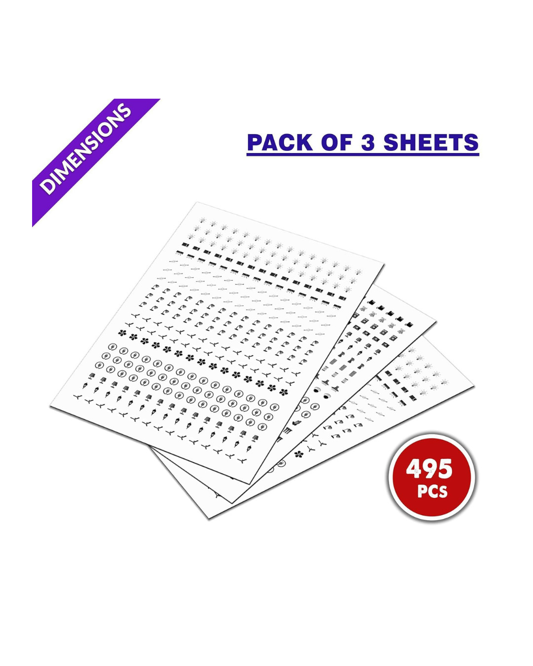 Transparent Black and White Switch Stickers for Switch Board A4 Sheets Vinyl Lab