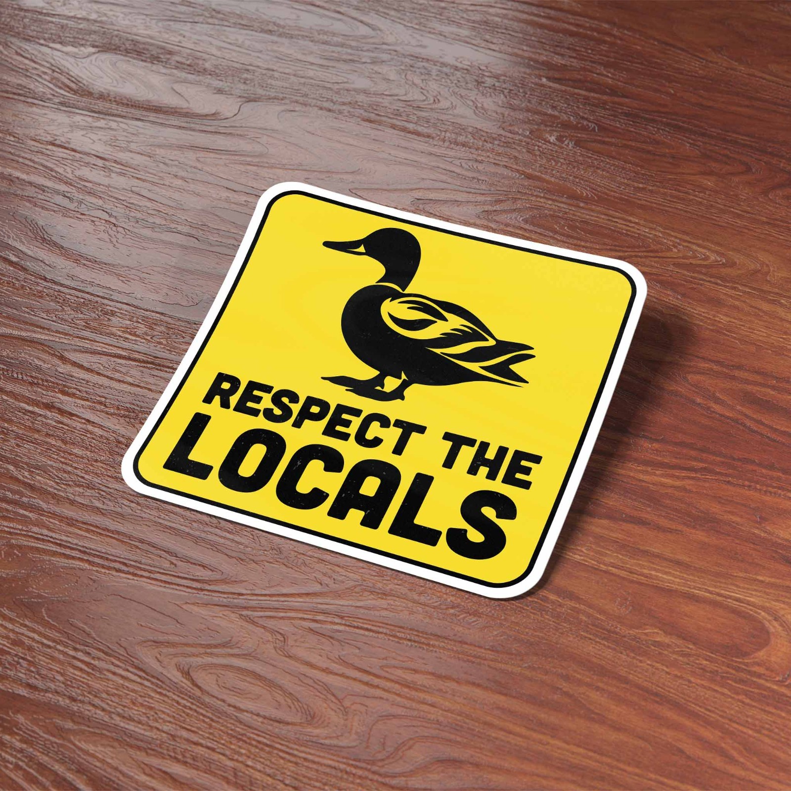 Respect the Locals Mallard Duck Sticker – Bird Decal for Laptop & Water Bottle