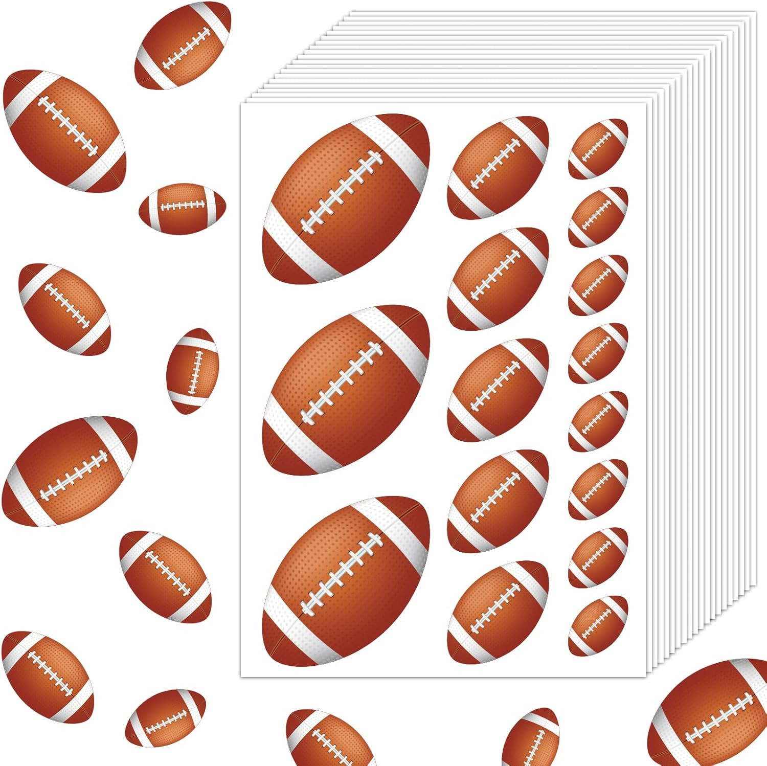400 Pcs Mini Football Helmet Vinyl Stickers for Water Bottles or Crafts