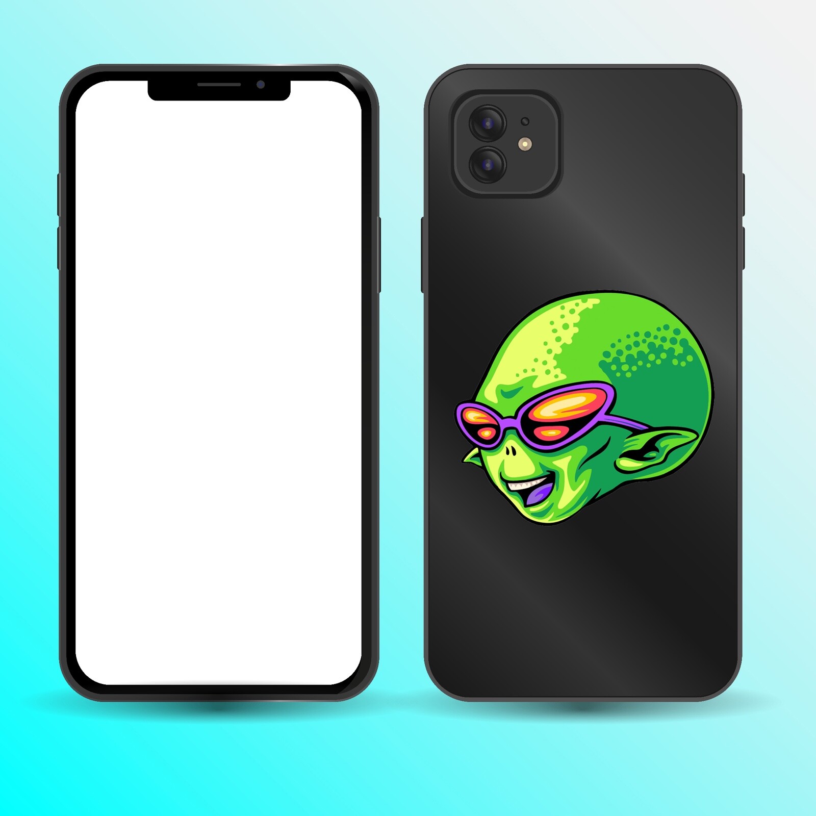 Cool Funny Alien Head Decal Sticker Face Space Area 51 Vinyl Die Cut Car