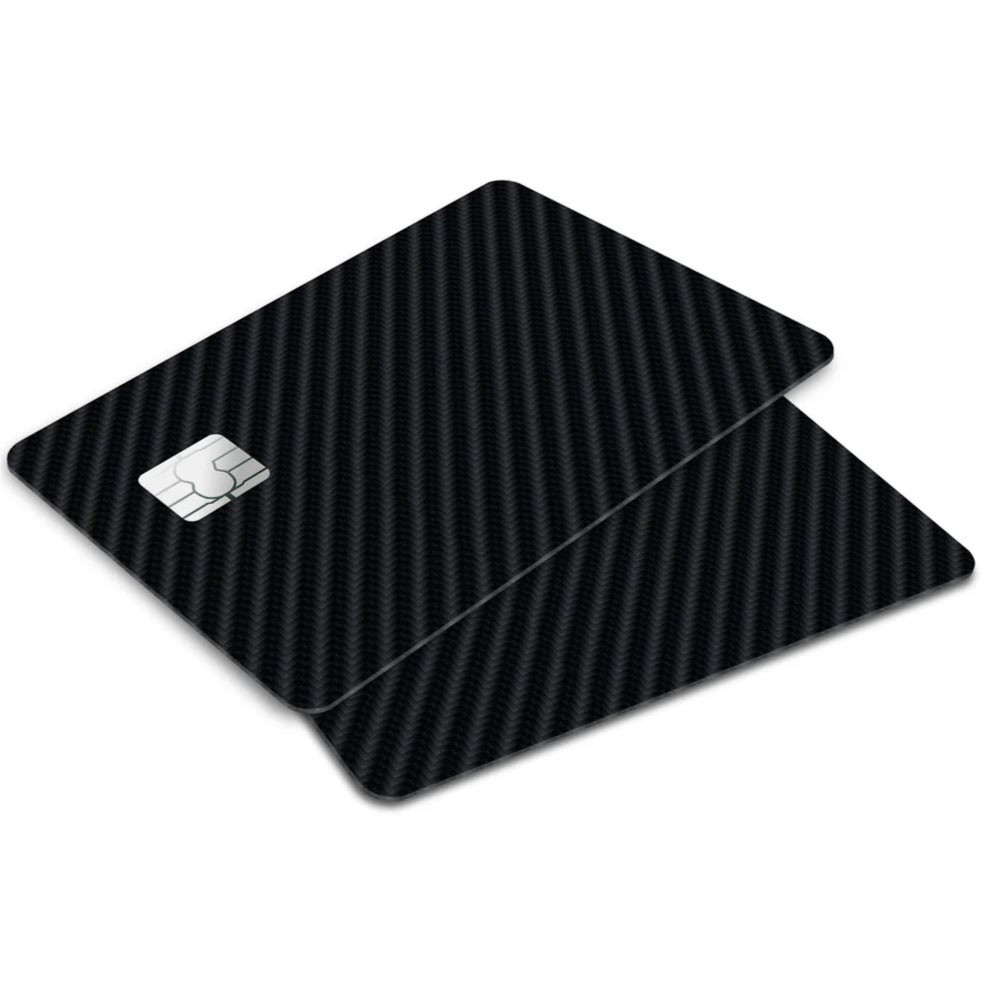 4 Pack Carbon Fibre Credit Card Skin Decal Set Tech Automotive Racing 4X Cover