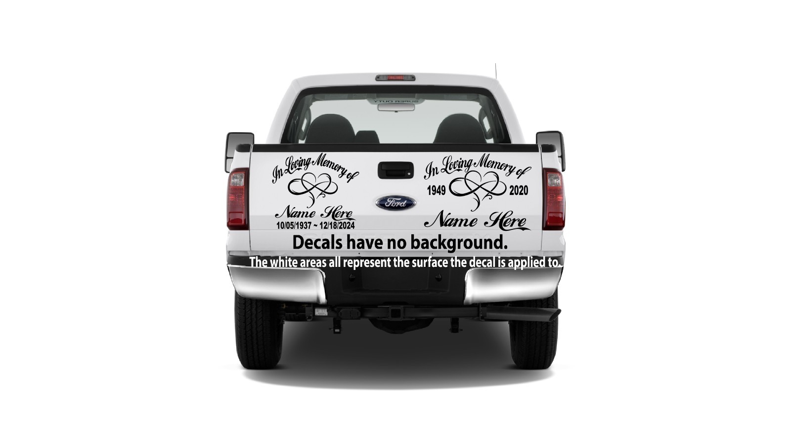 In Loving Memory Decal Infinity Heart Forever Loved Car Window Vinyl Sticker