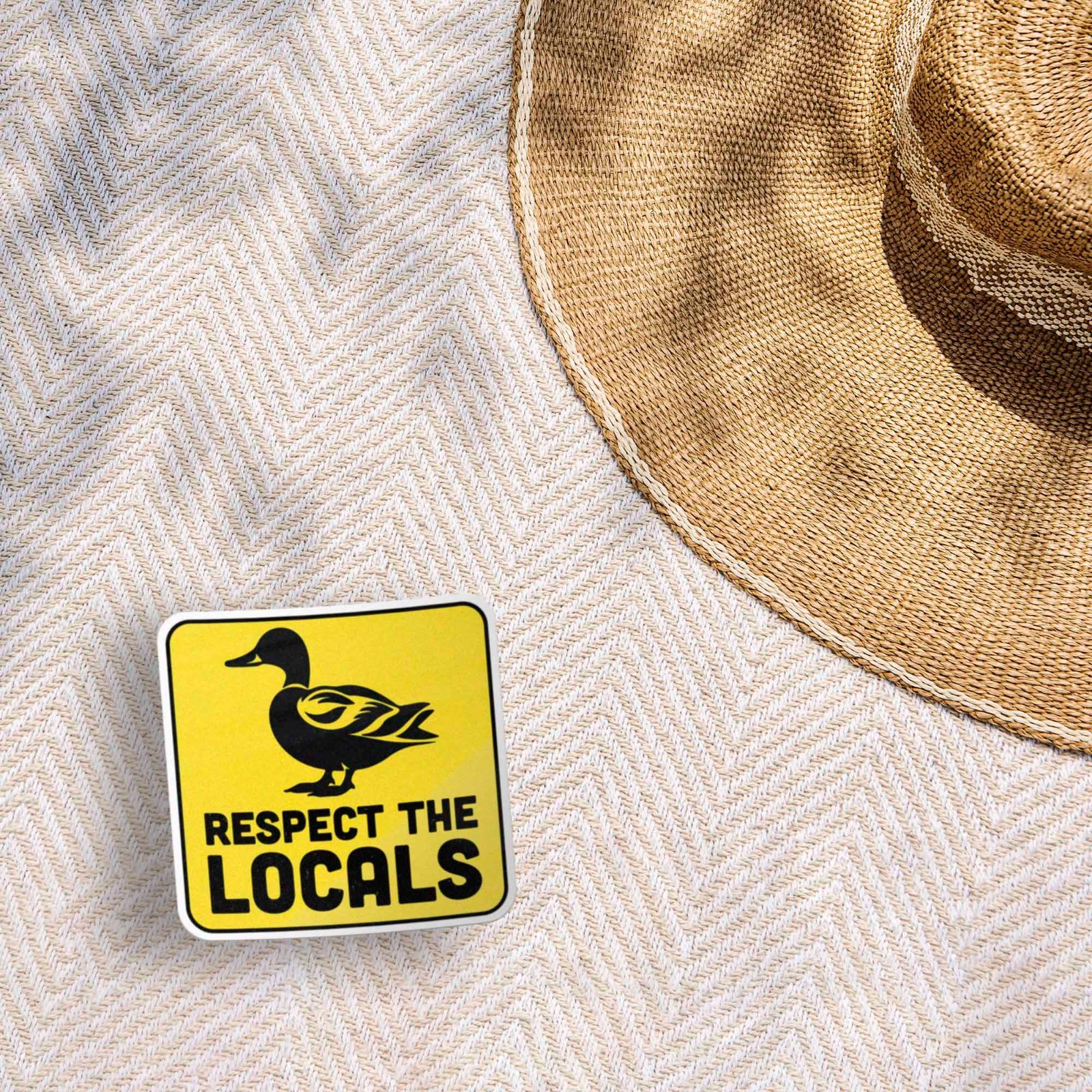 Respect the Locals Mallard Duck Sticker – Bird Decal for Laptop & Water Bottle