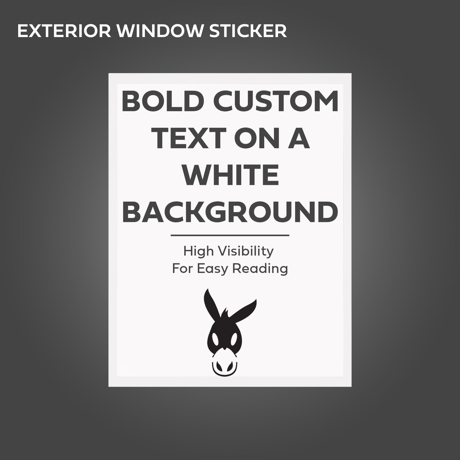 Window Stickers for Car Dealers -Plain Blank White – Exterior, 'Outdoor' | 8….