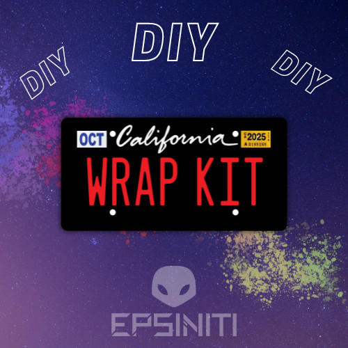 Cherry Red Gloss California Plate Wrap DIY Kit