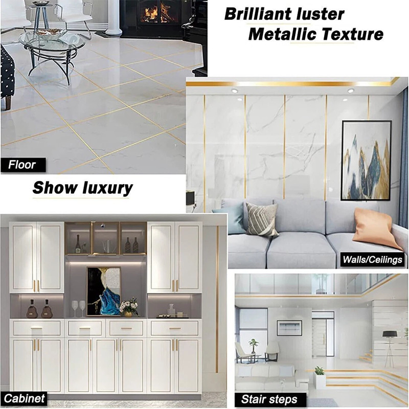 Self-Adhesive Decor Brushed Tape Sticker Wall Floor Gap Sealing Strip Waterproof
