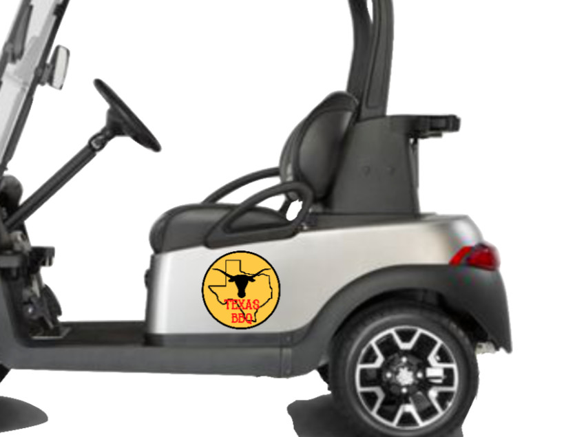 BBQ (Texas) – 4" Car Vinyl Decal Laptop Cooler Trailer Golf Cart Beer Fridge Bar