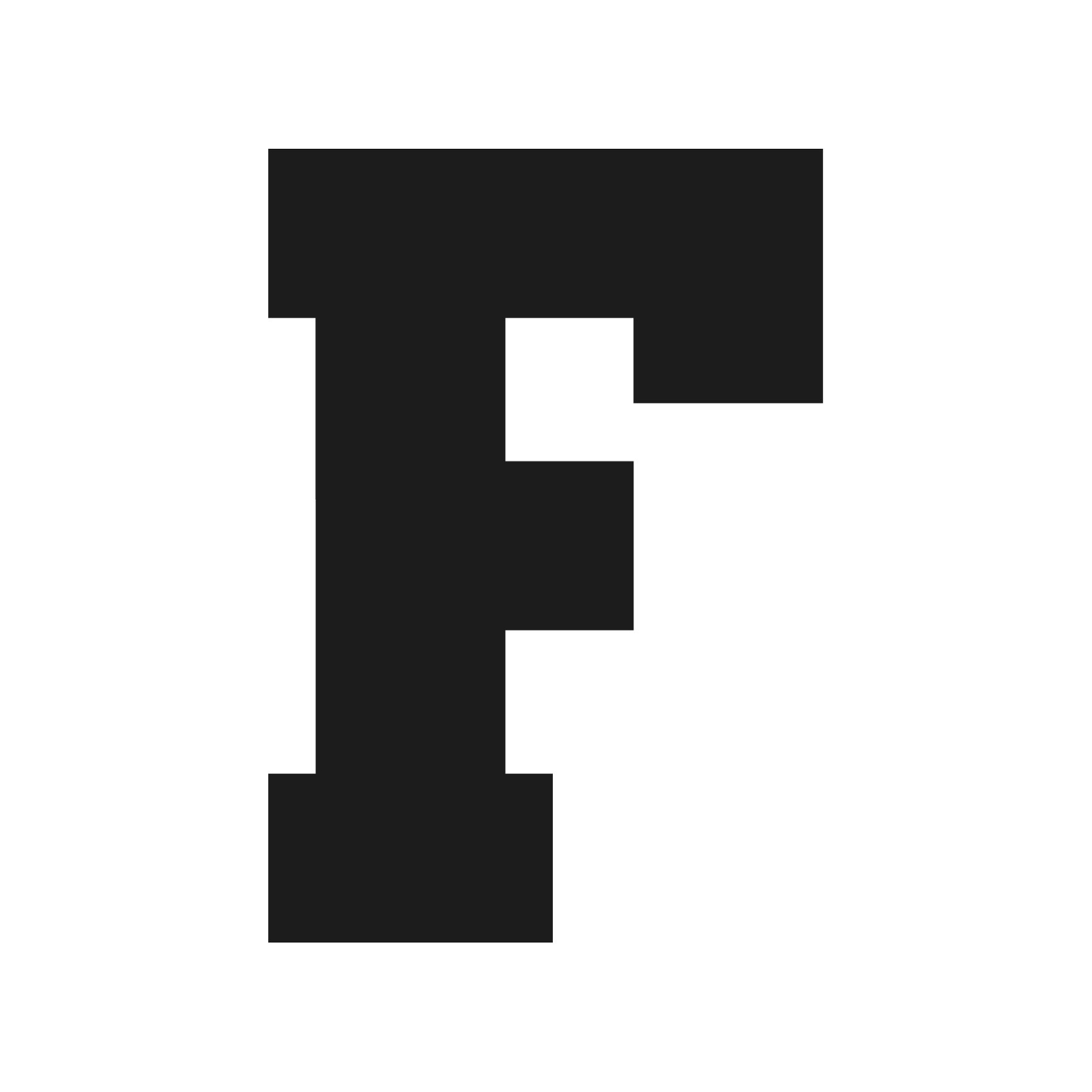 Letter F Varsity font Vinyl decal bold sports font Sticker