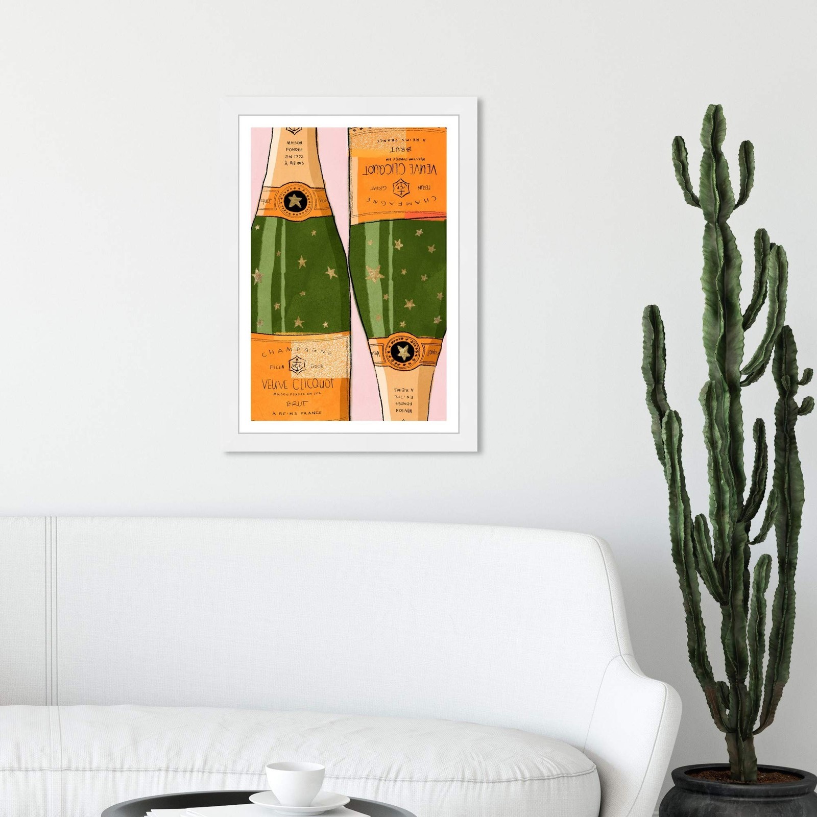 Wynwood Studio Drinks and Spirits Wall Art Framed Prints 'Shiny Champagne Hom…