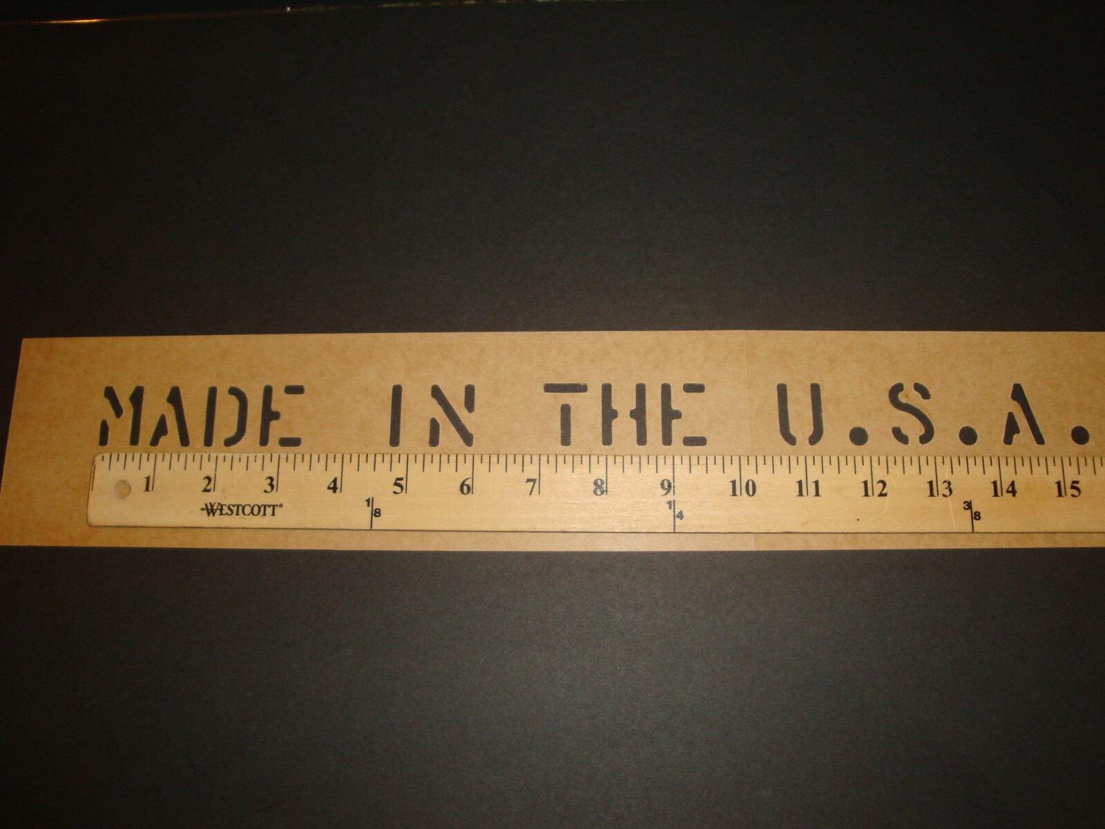 Original 1" letters MARSH US Military Oil board Stencil paper MADE IN THE U.S.A.