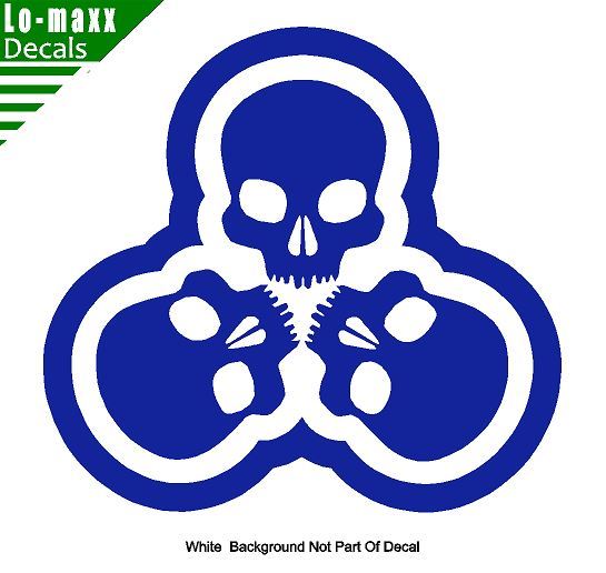 Tri-Skull Custom Graphic Design High Performance Quality Die Cut Vinyl Decal