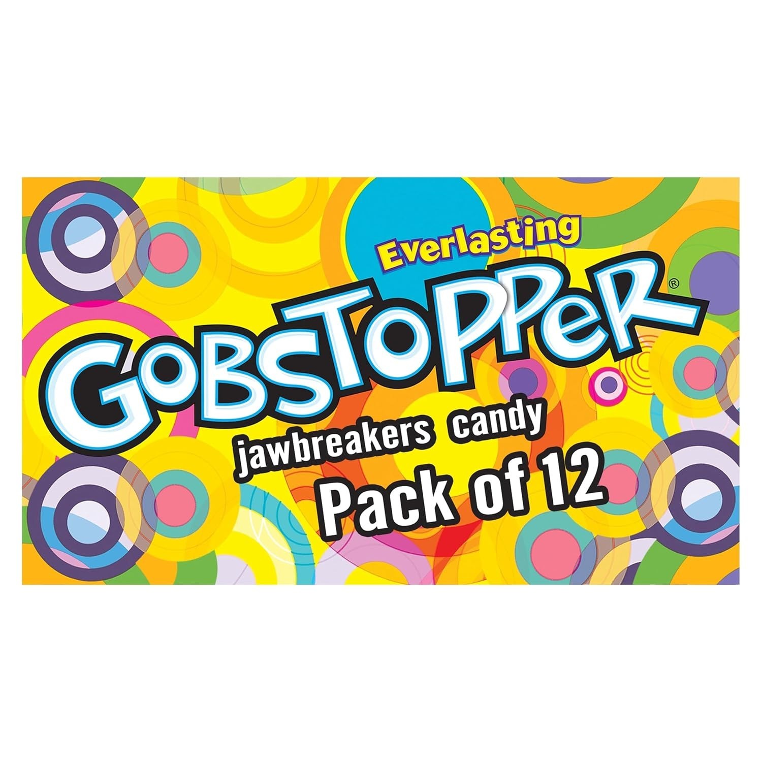 Wonka Everlasting Gobstopper, Candy, Jawbreaker Candy, 5 Oz (12 Ct)
