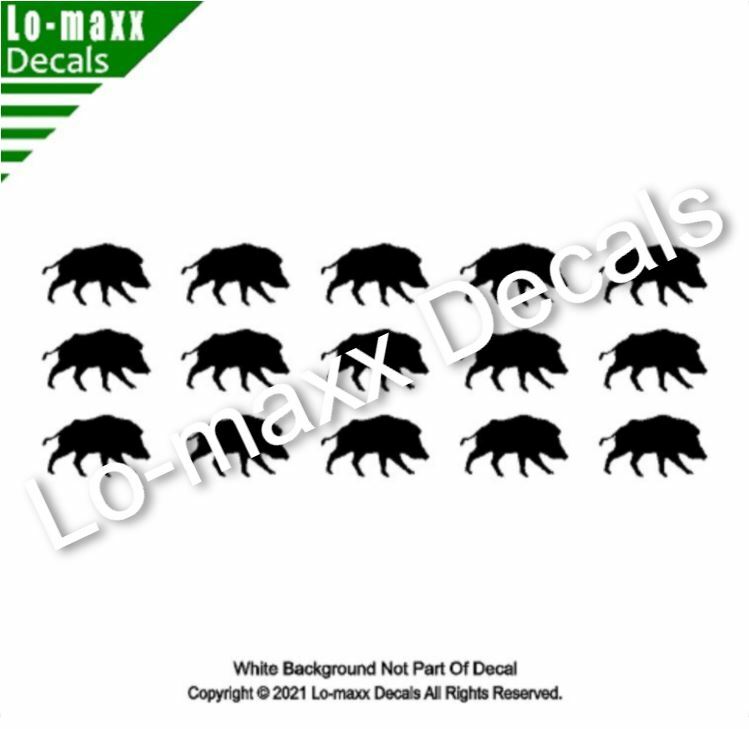 Wild Pig Boar Hunting Kill Markings Car Truck Window Die Cut Vinyl Decal