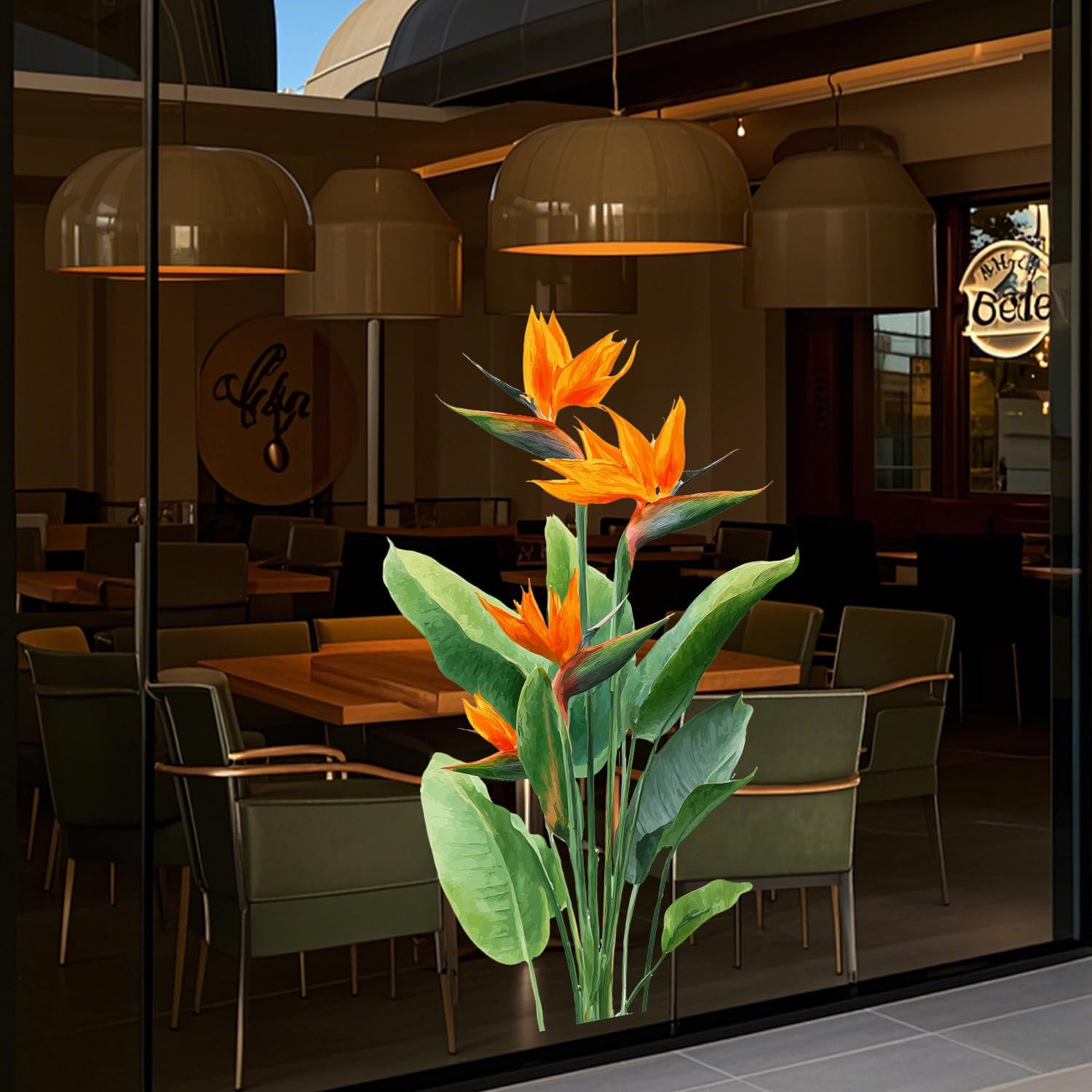 Bird of Paradise Peel and Stick Wall Decals Tropical Flower Stickers