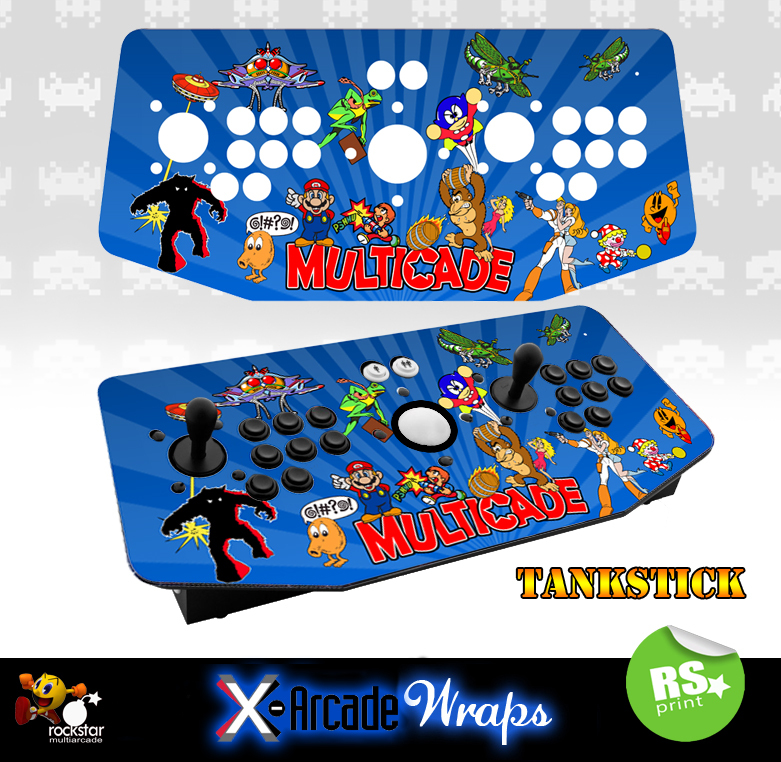 Multi Game v2 X Arcade Artwork Tankstick Overlay Graphic Sticker