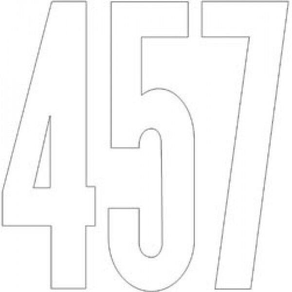 Permanent Adhesive Vinyl NUMBERS & MISC. SIGNS ~4" GOTHIC WHITE ""SHIPS TODAY""