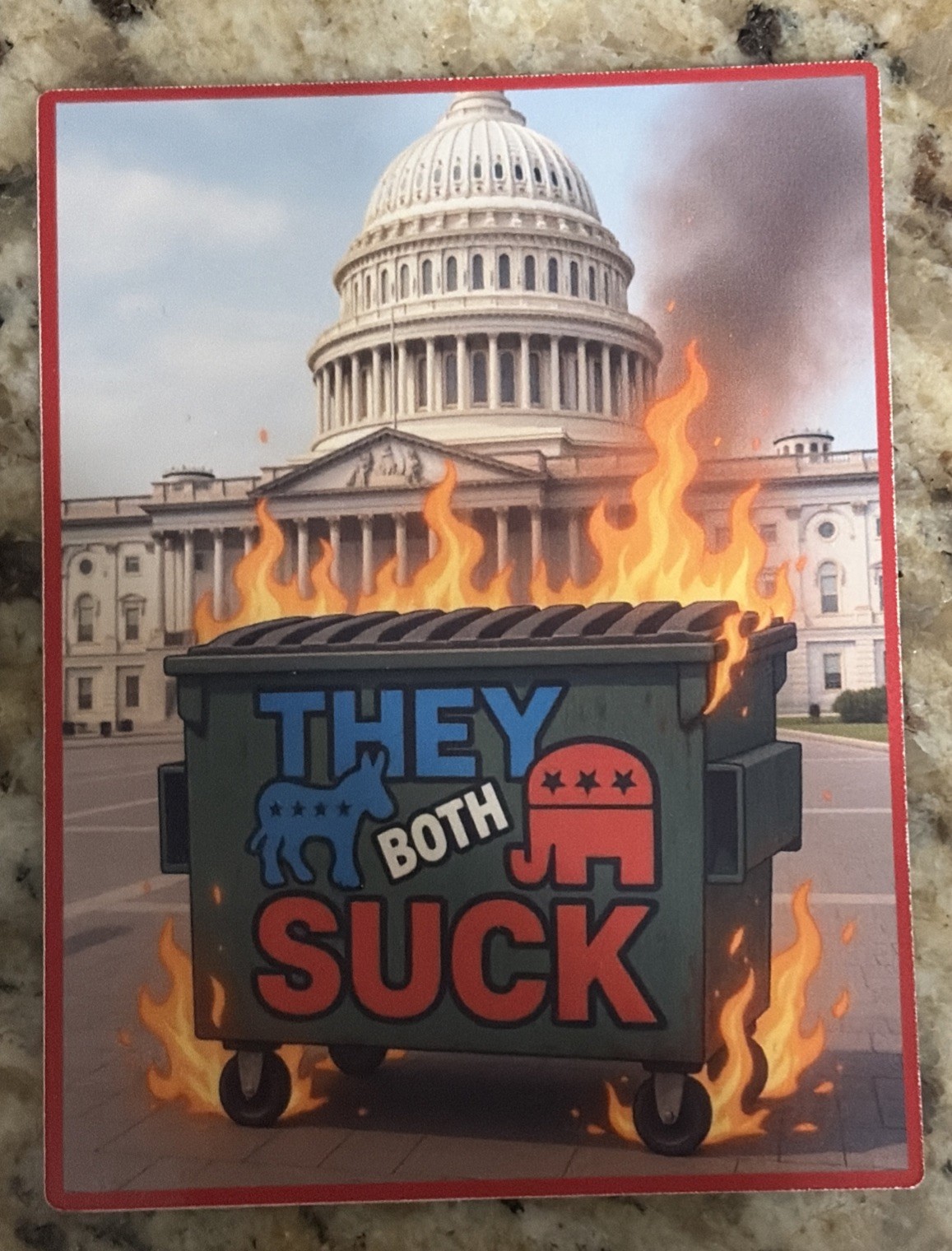 RON PAUL They Both Suck Republic Democrat Dumpster Fire Congress — 4 Pack