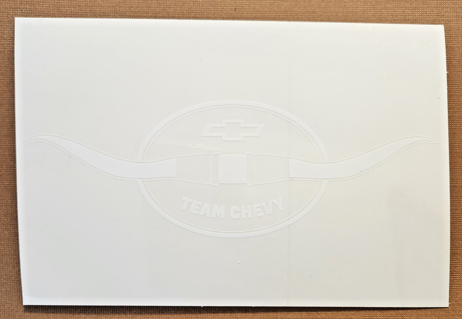 Team Chevy Truck Decal Sticker Bowtie Logo Steer Horns Window Graphic White 4×6"