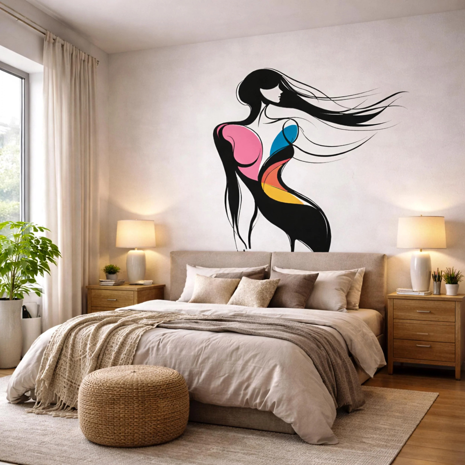 Abstract Woman Wall Art | Fashion Illustration Decal