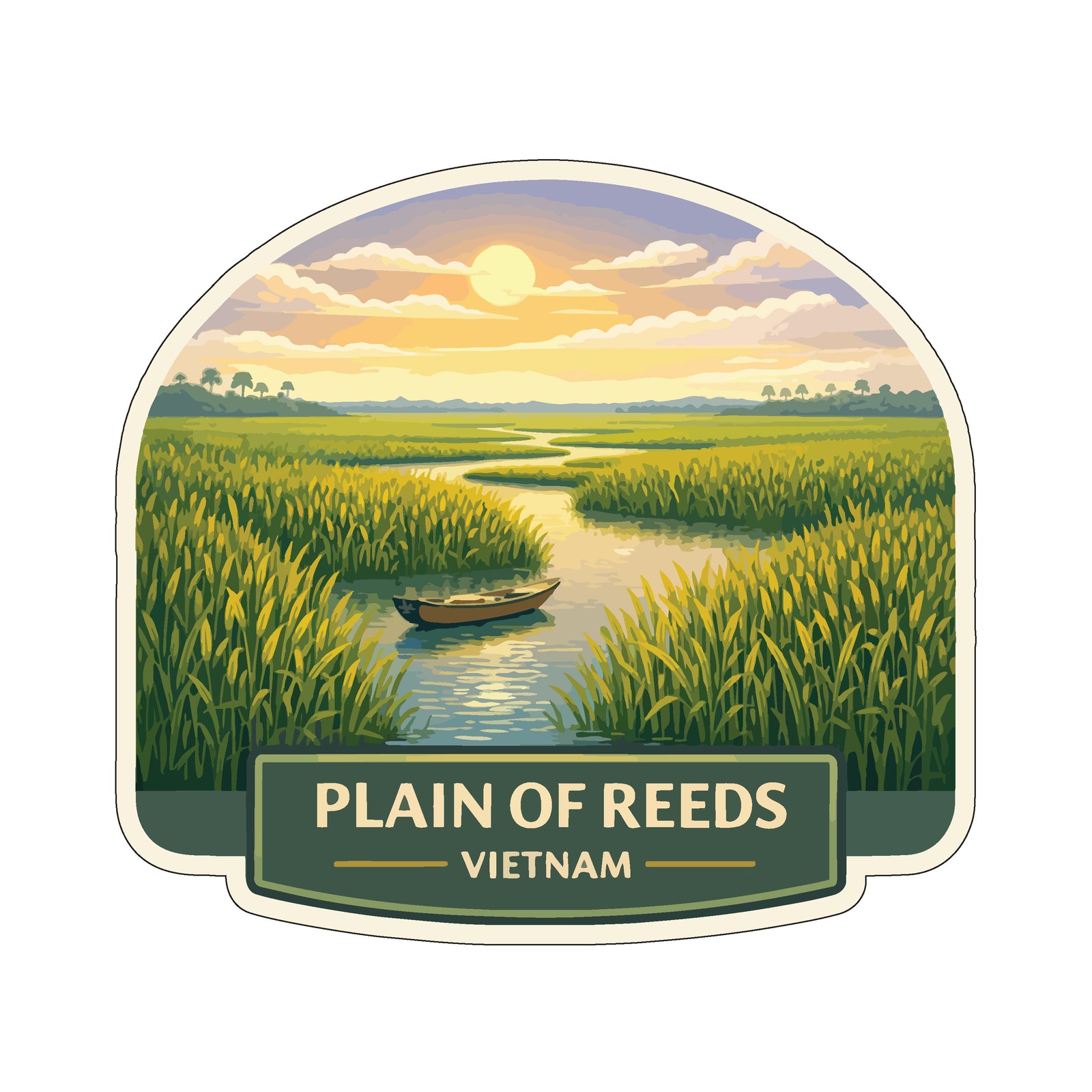 Plain of Reeds Cultural Landscape Vietnam Sticker Decal Vinyl Die-Cut Heritage