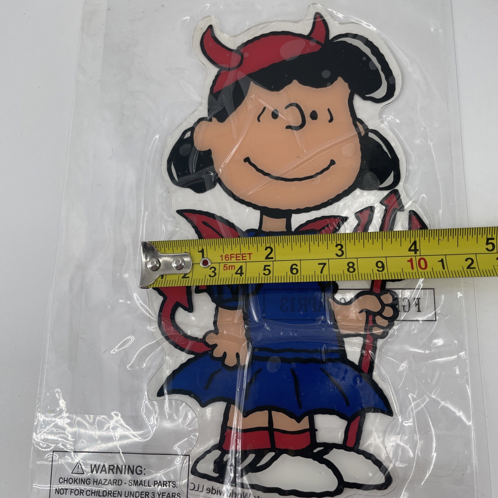 3 Halloween Peanuts Window Clings Charlie Brown Woodstock Lucy 2 Sided 8 x 4 in