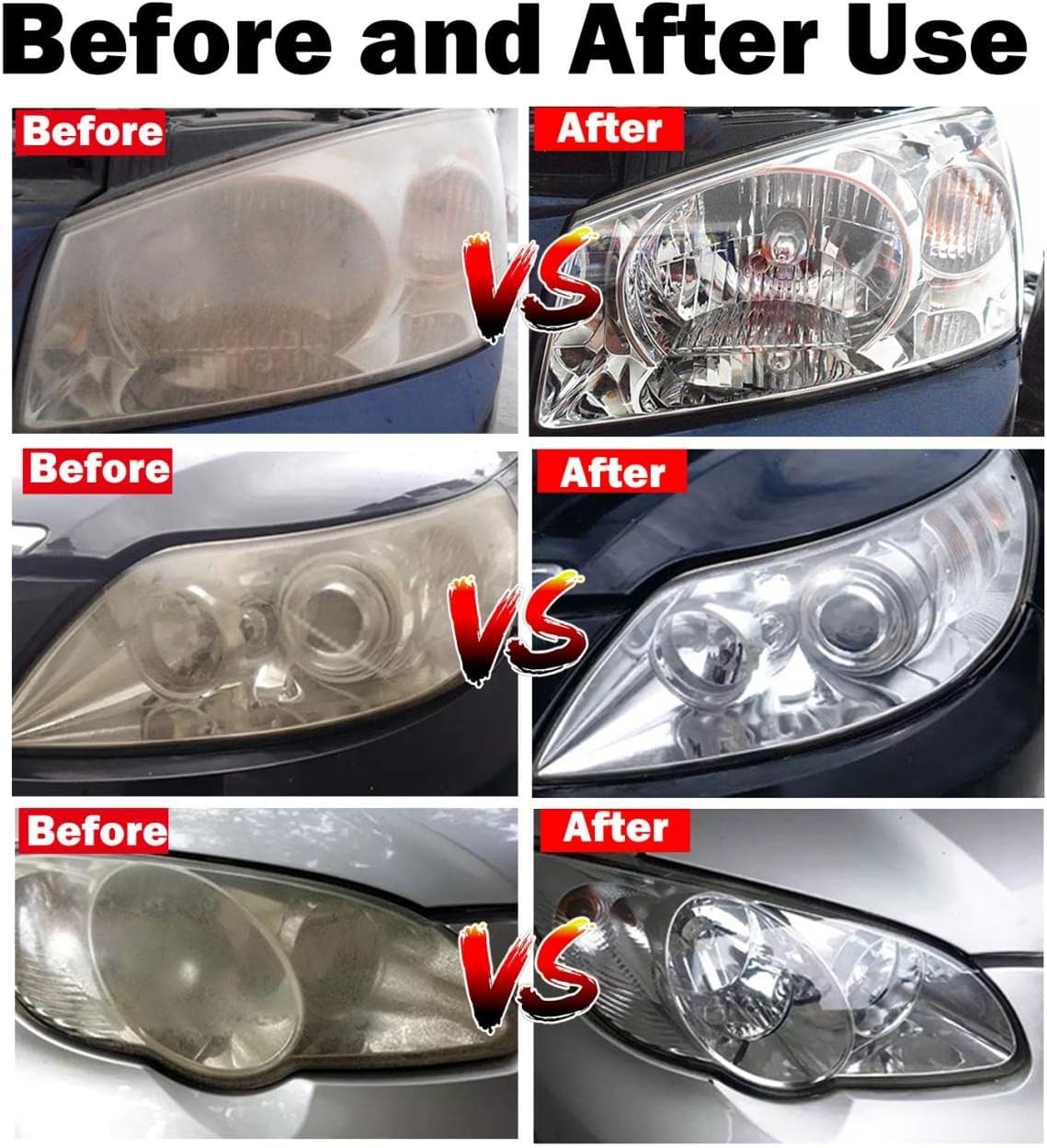 Car Headlight Restoration Kit, Auto Headlight Lens Polish Repair Kit Atomizing C