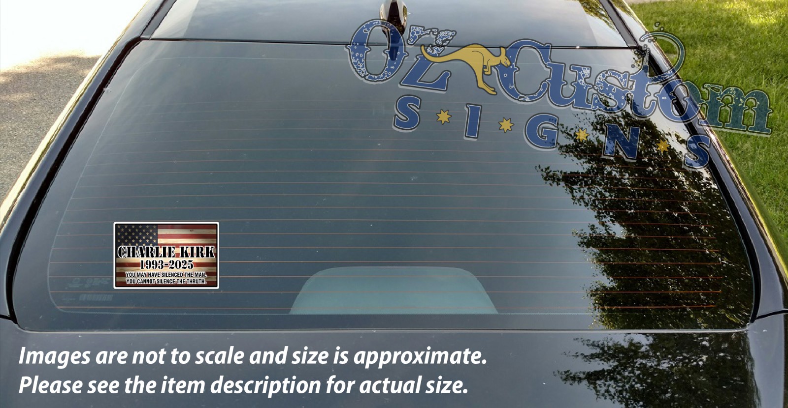 Charlie Kirk – You May Have Silenced The Man – Full Color Decal/Sticker