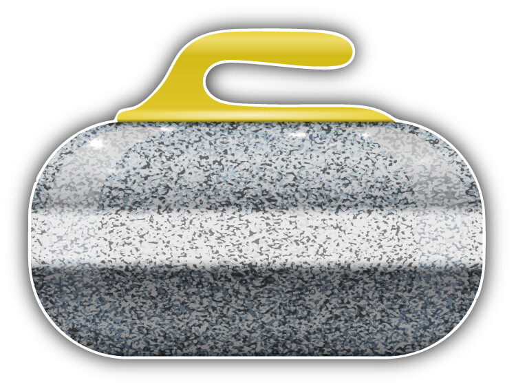 Curling Stone Car Bumper Sticker Decal