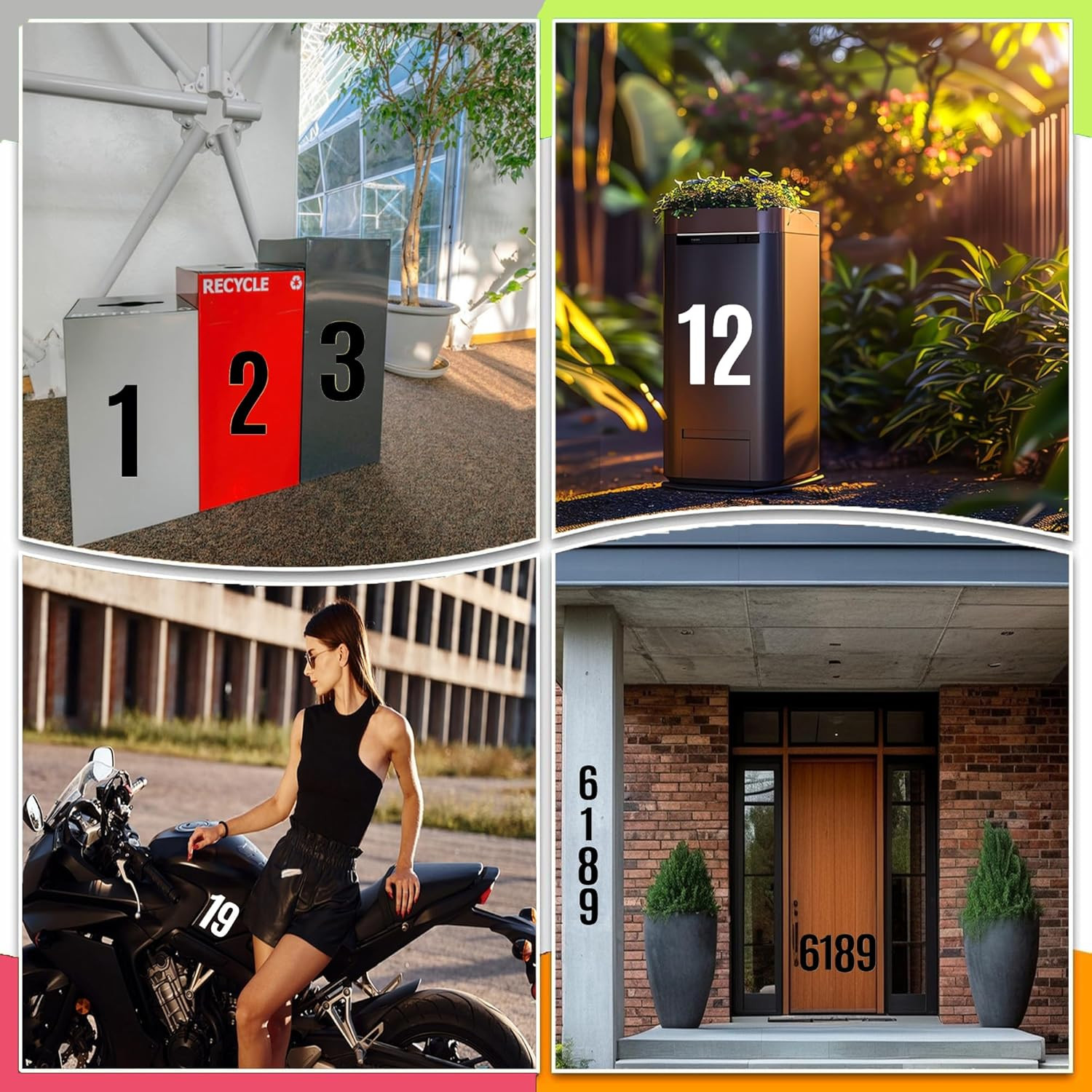 10 Sheets Mailbox Number Stickers 3 Inch – Self-Adhesive Vinyl Numbers 0-9 for M